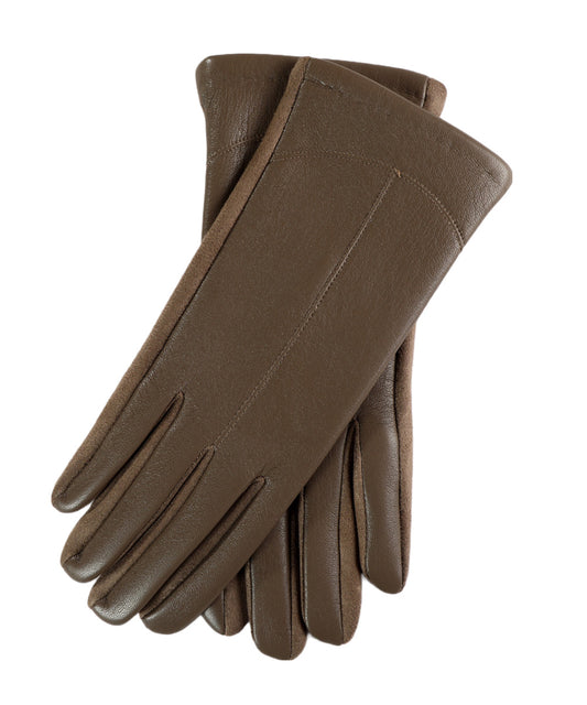 Beige Leather Gloves