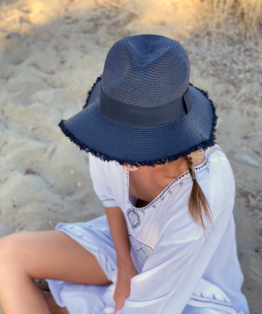 Gray Straw Hat