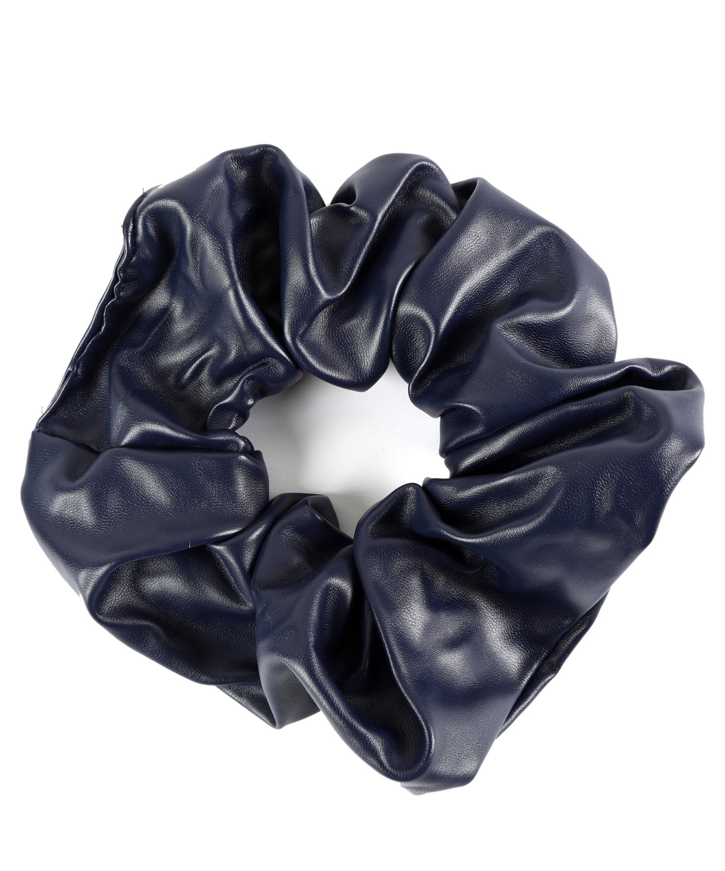 LEATHER EFFECT SCRUNCHIE - 47000073-10 - BLUE