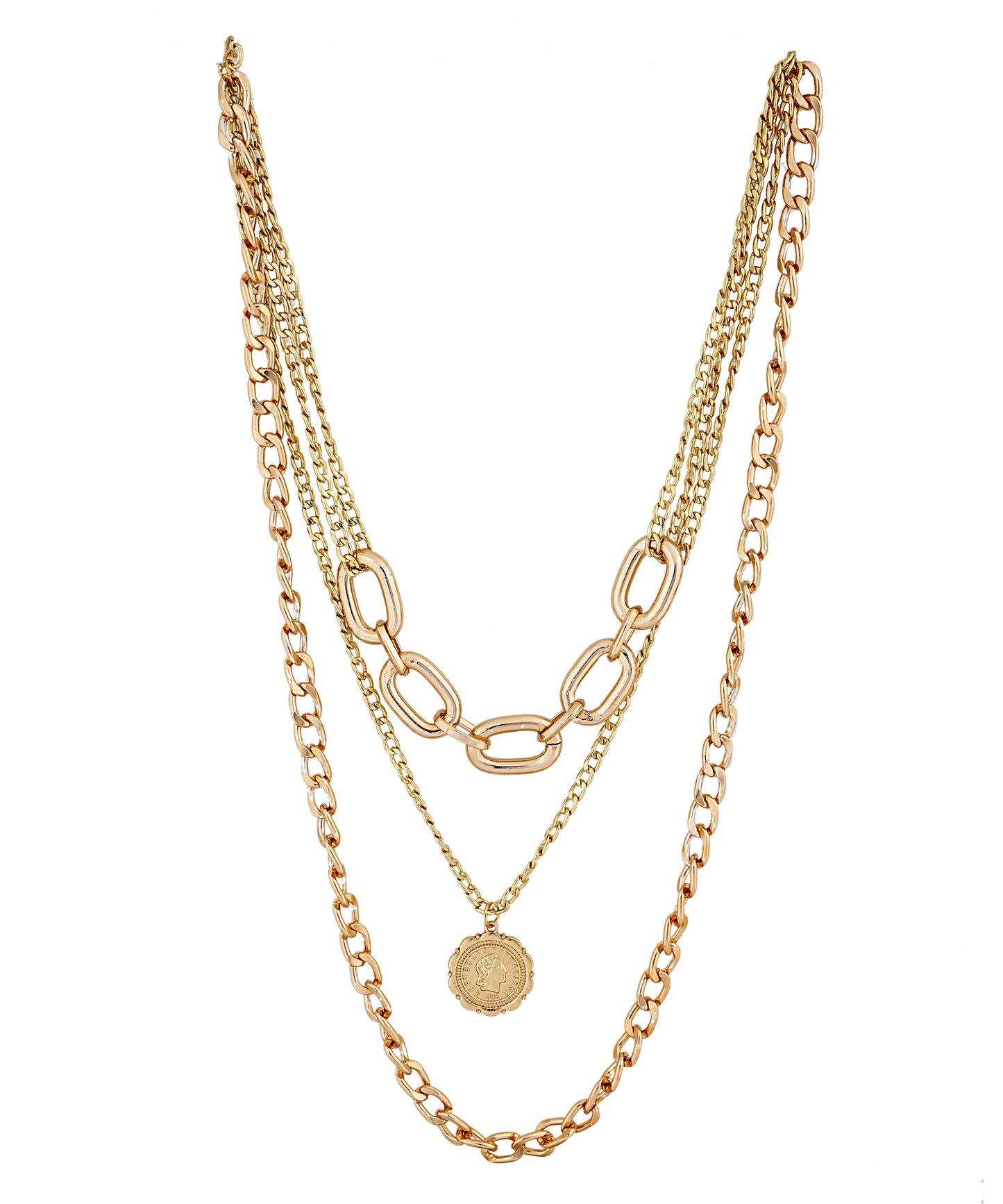 Κολιέ Τριών Σειρών με Charms 48000766-44