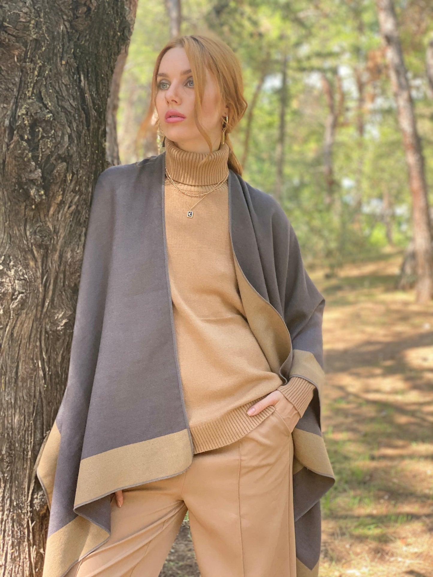 Πλεκτό Poncho 63000103-08
