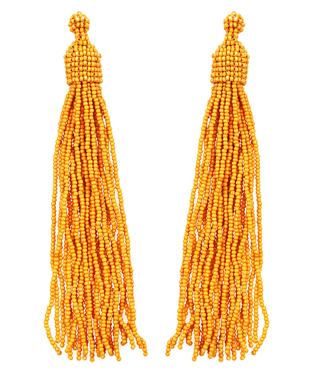 SAMANTHA EARRINGS - 80000629-40 - MUSTARD