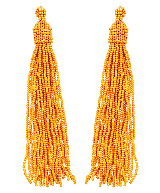SAMANTHA EARRINGS - 80000629-40 - MUSTARD