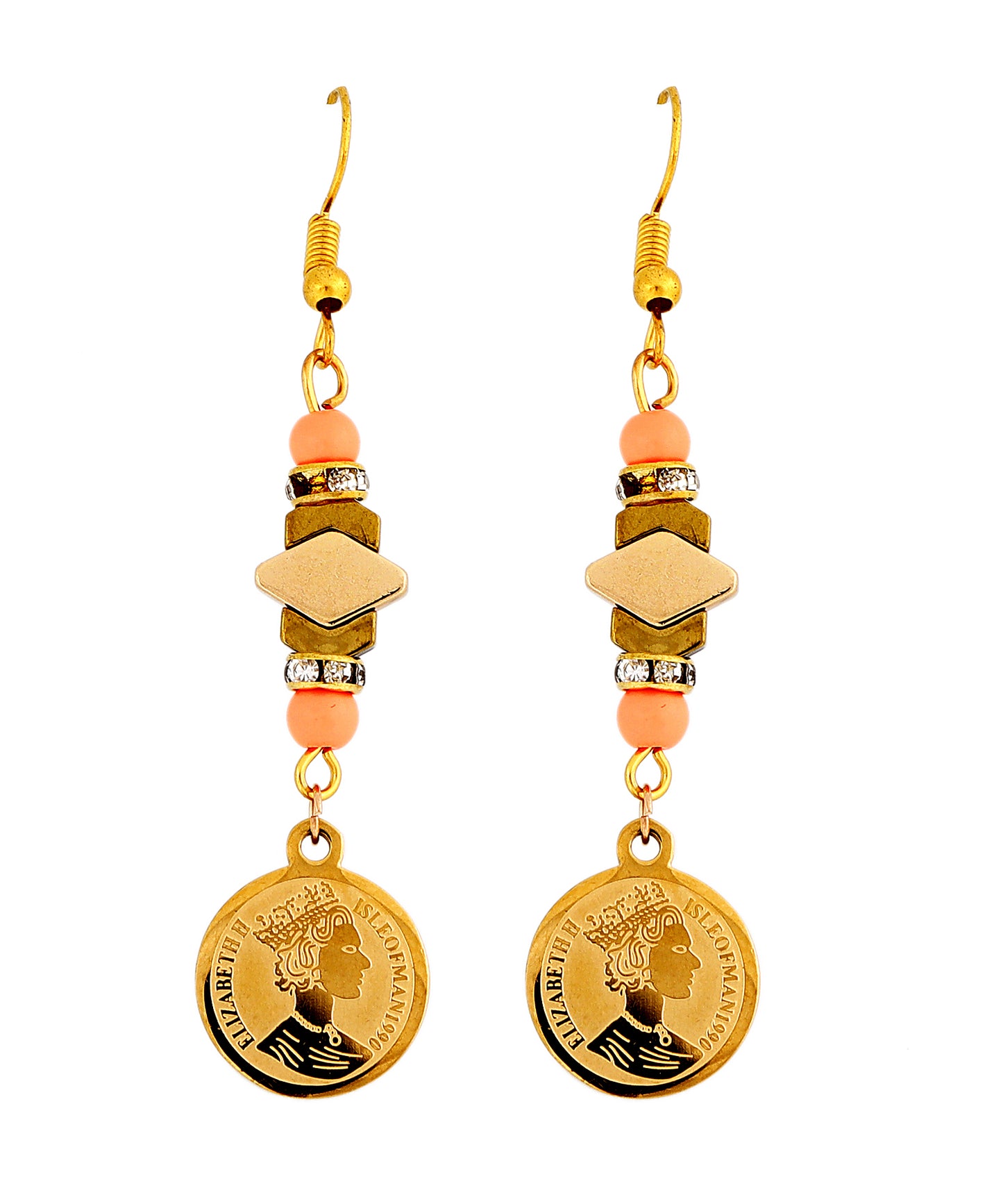 Elizabeth Coral Earrings