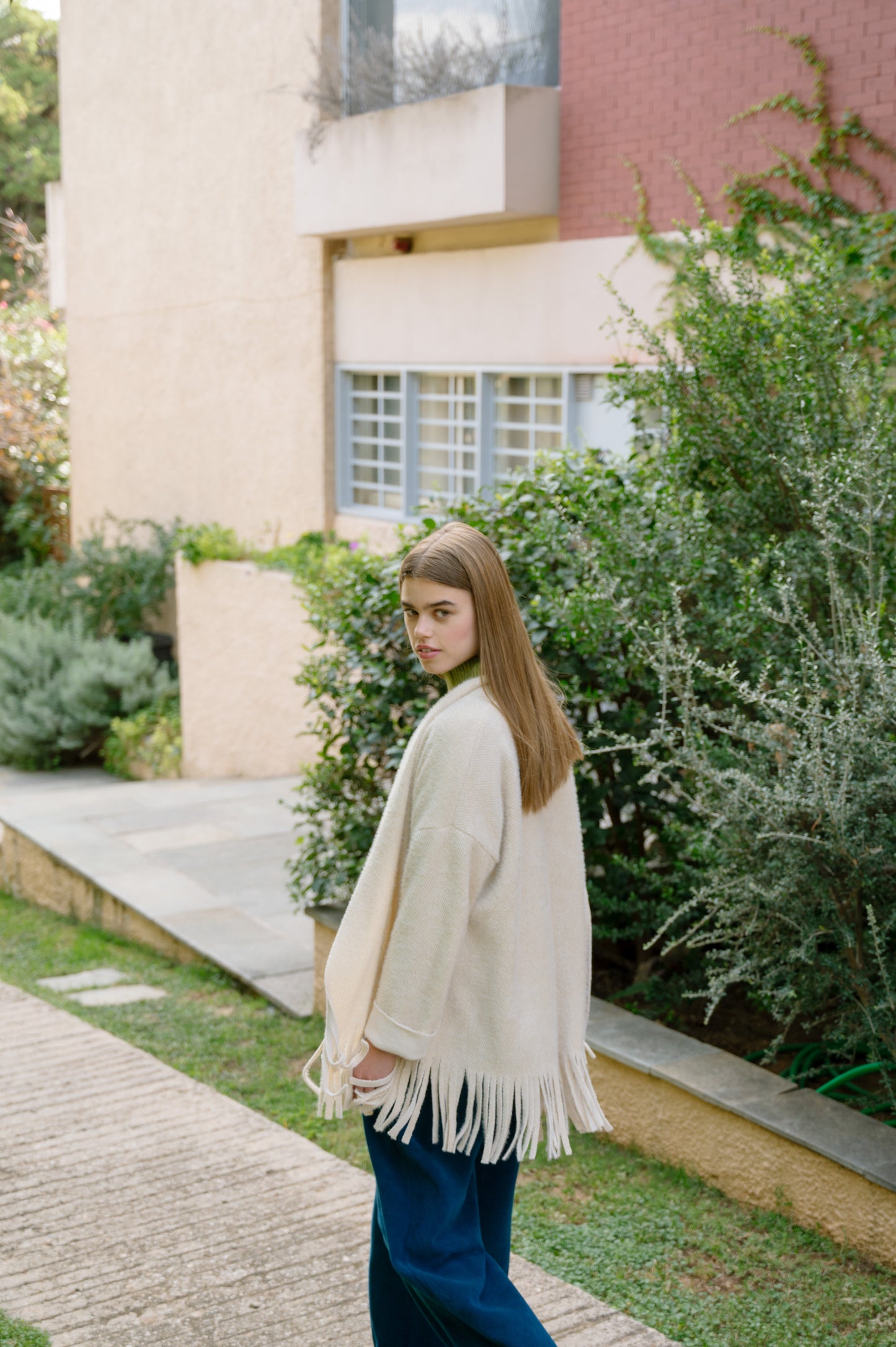 Soft-Τouch Cardigan with Frills