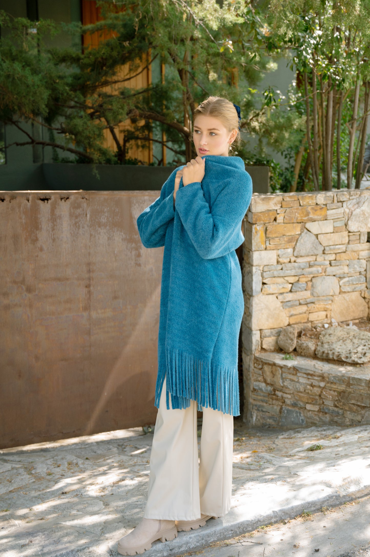 Cardigan with Frills