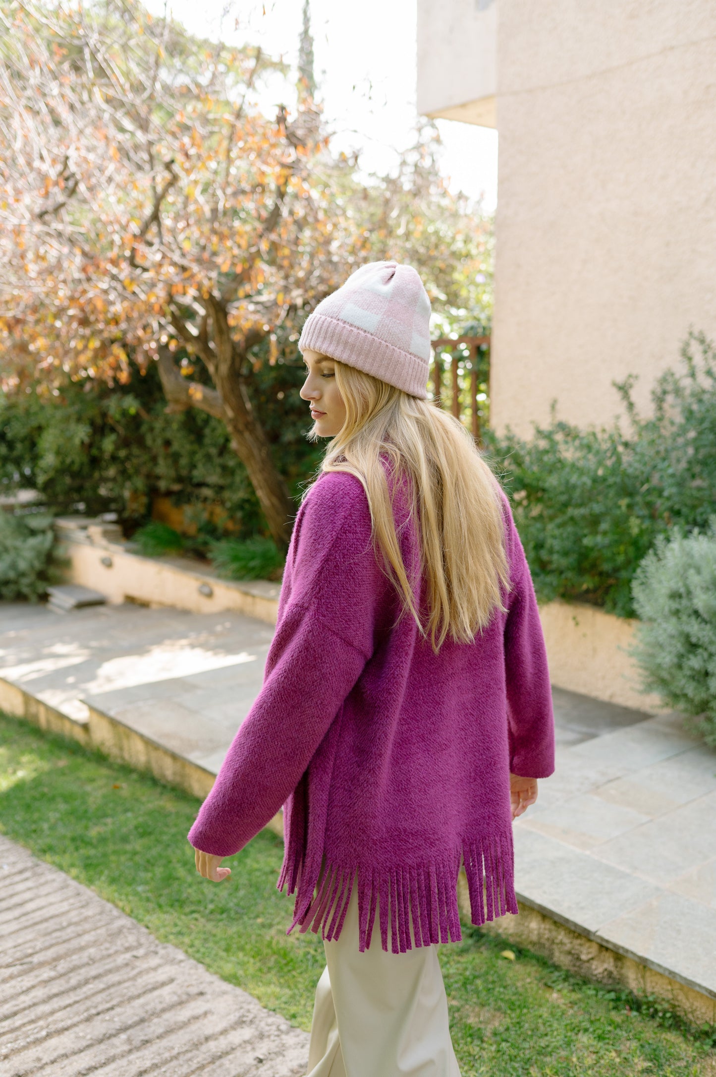 Soft Cardigan with Frills