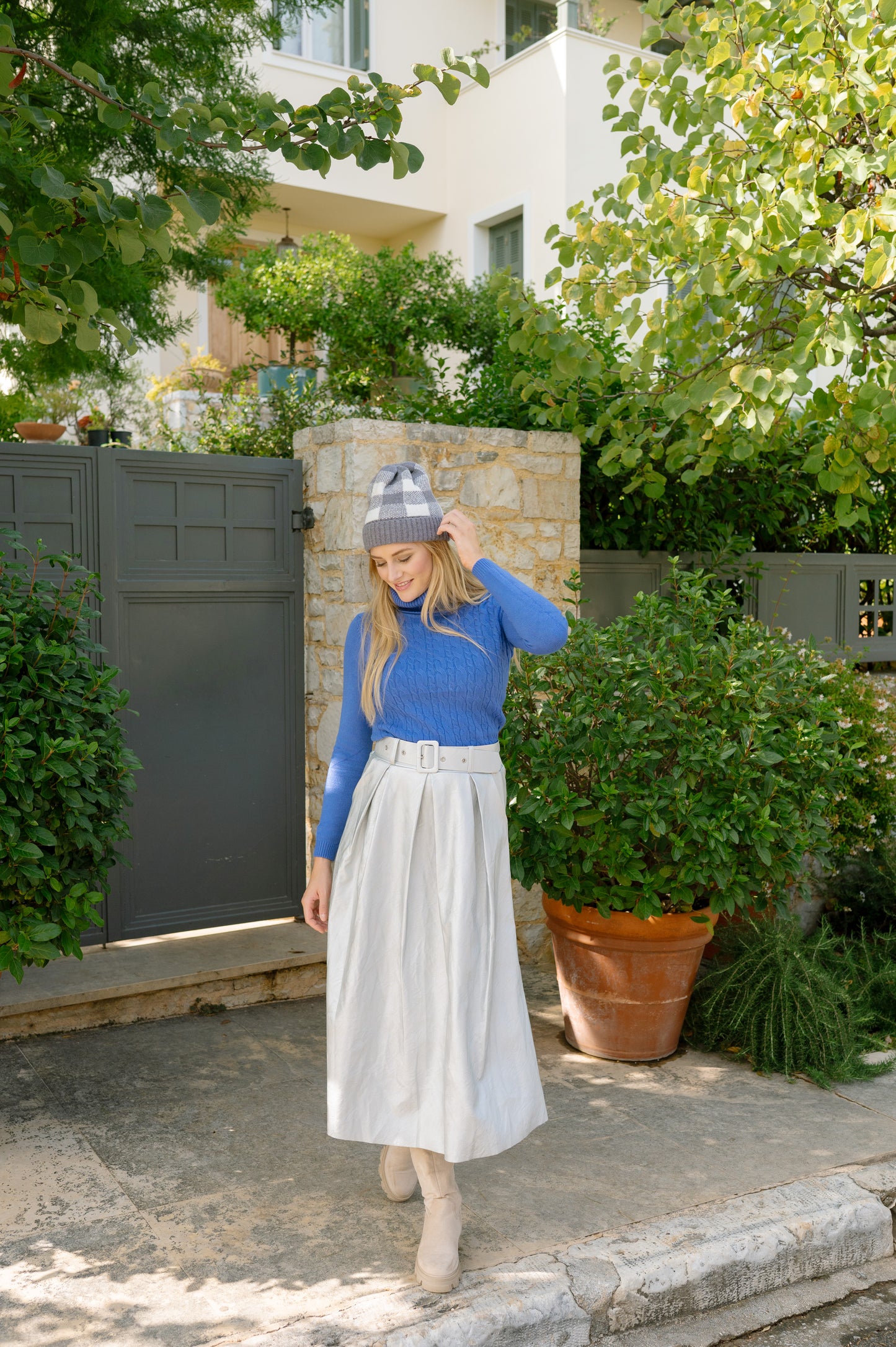 Maxi Metallic Skirt