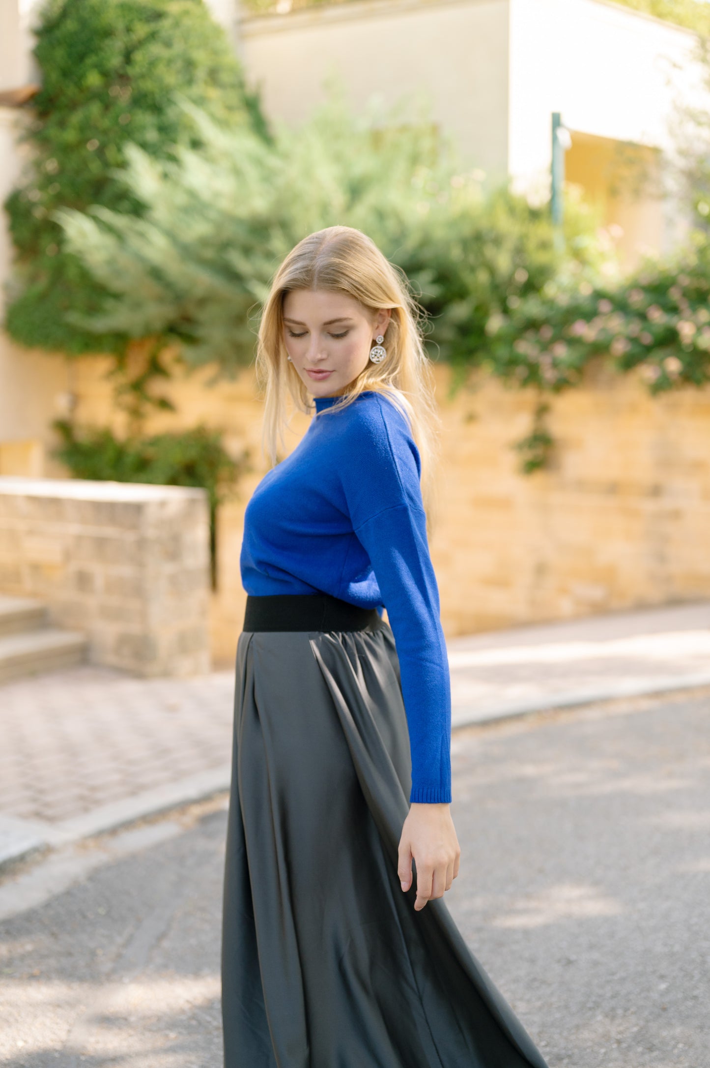Maxi Skirt with Satin Look 79000018-09
