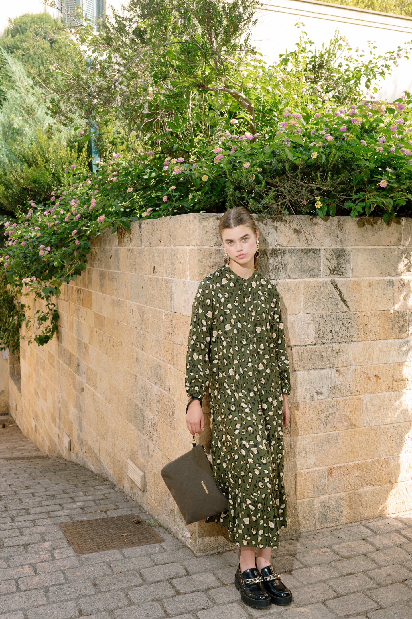 Animal Print Maxi Φόρεμα