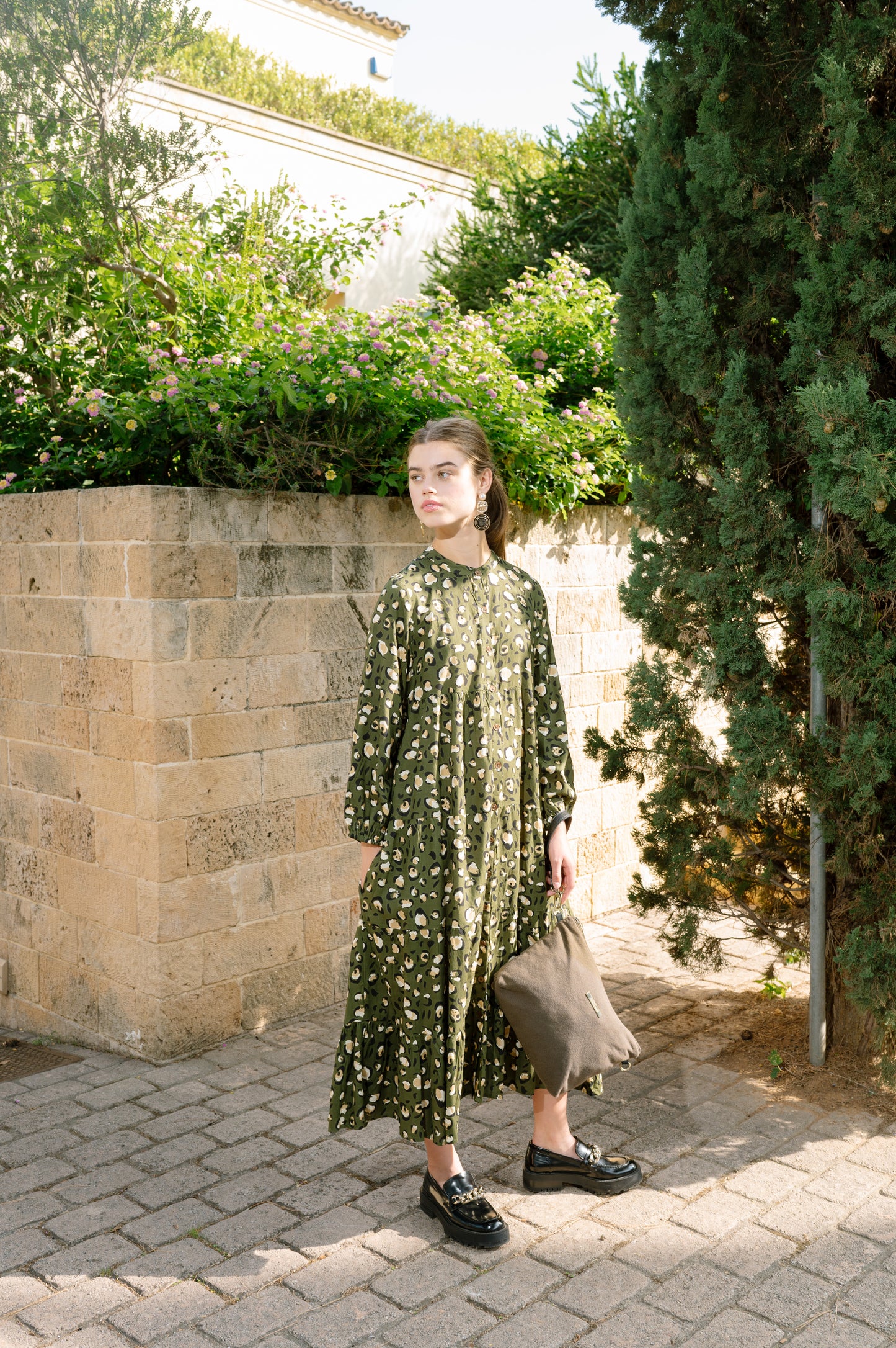 Animal Print Maxi Φόρεμα