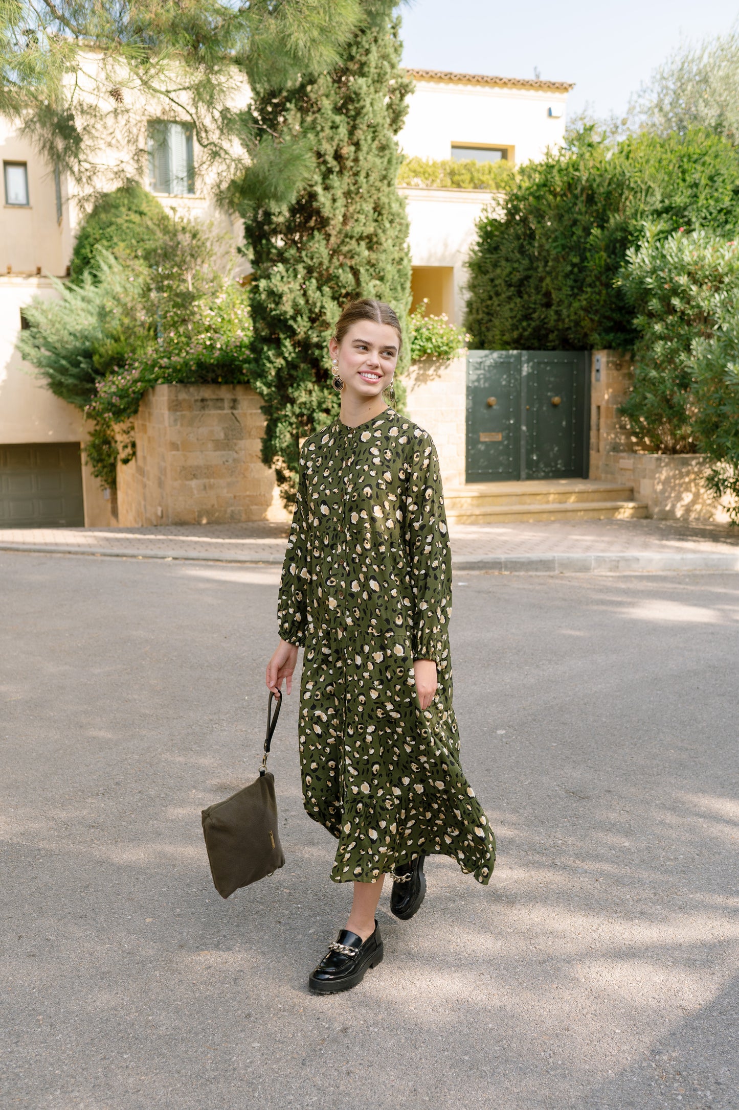 Animal Print Maxi Φόρεμα