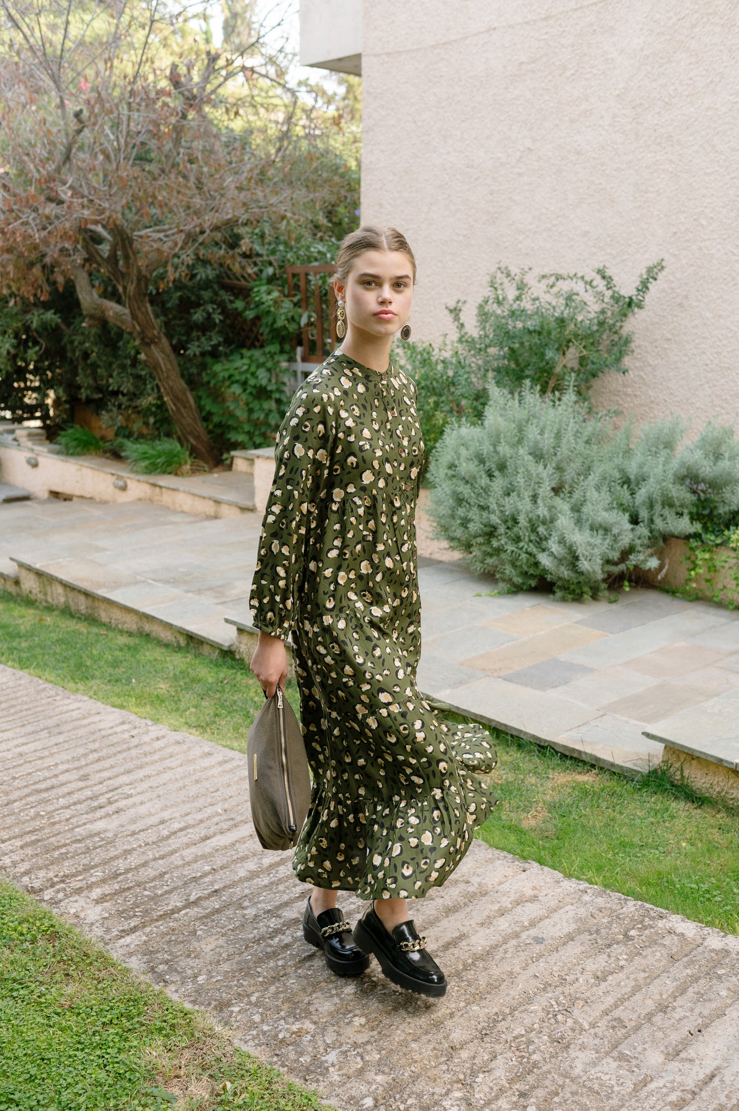 Animal Print Maxi Φόρεμα