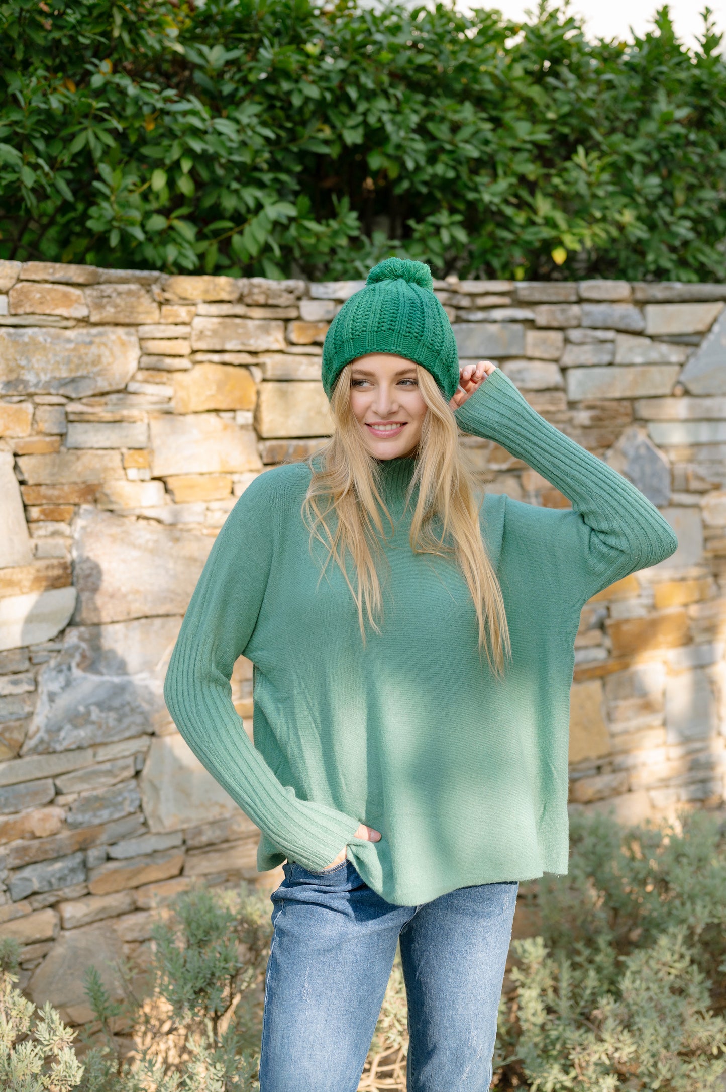 Oversized High Neck Blouse