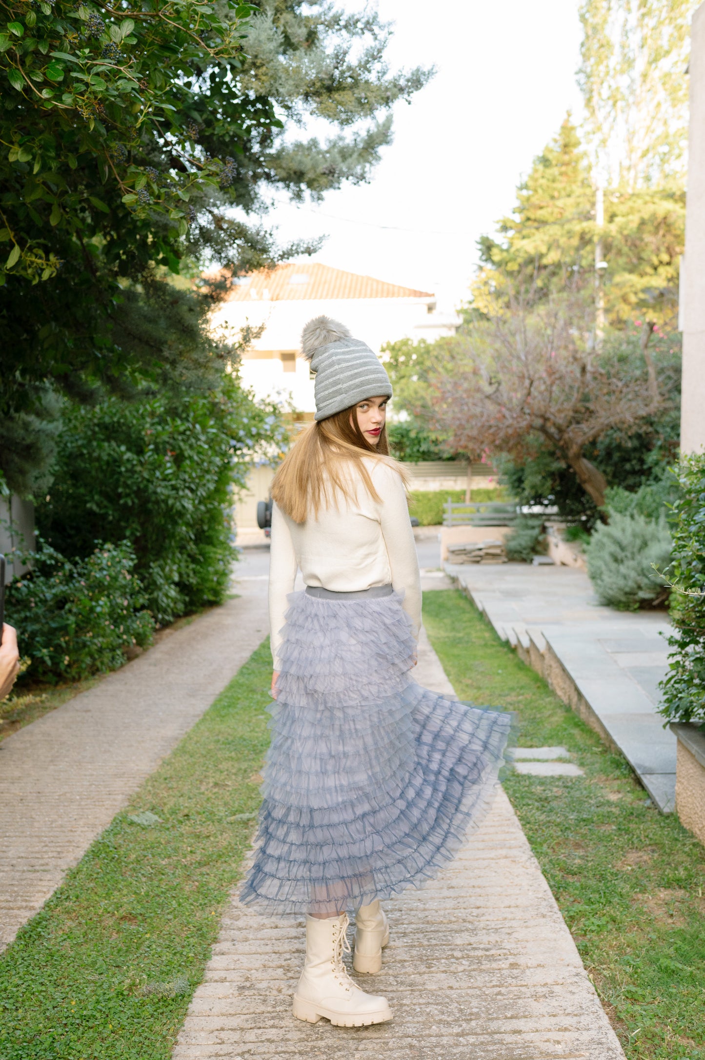 Maxi Skirt With Tulle