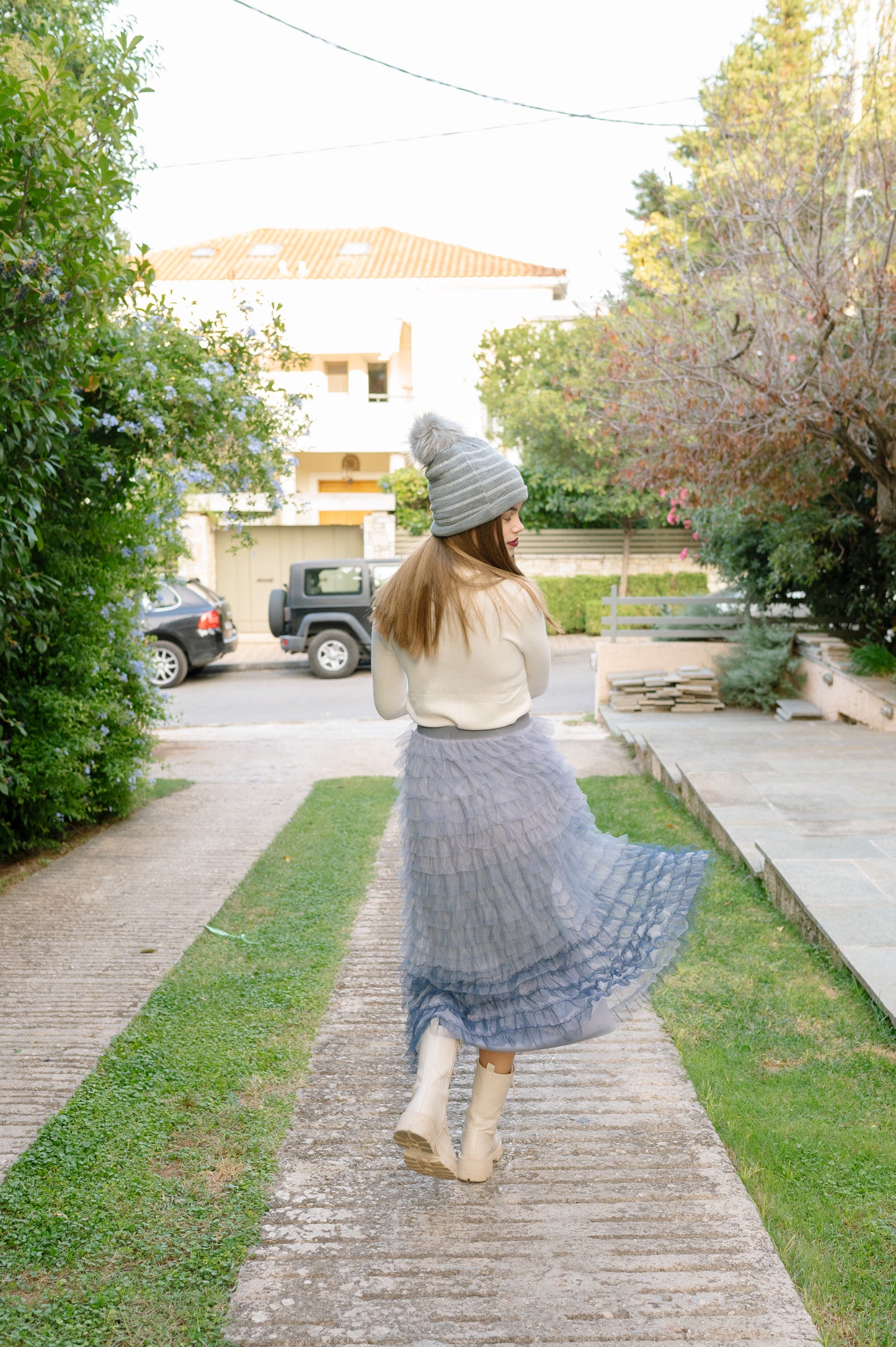 Maxi Skirt With Tulle