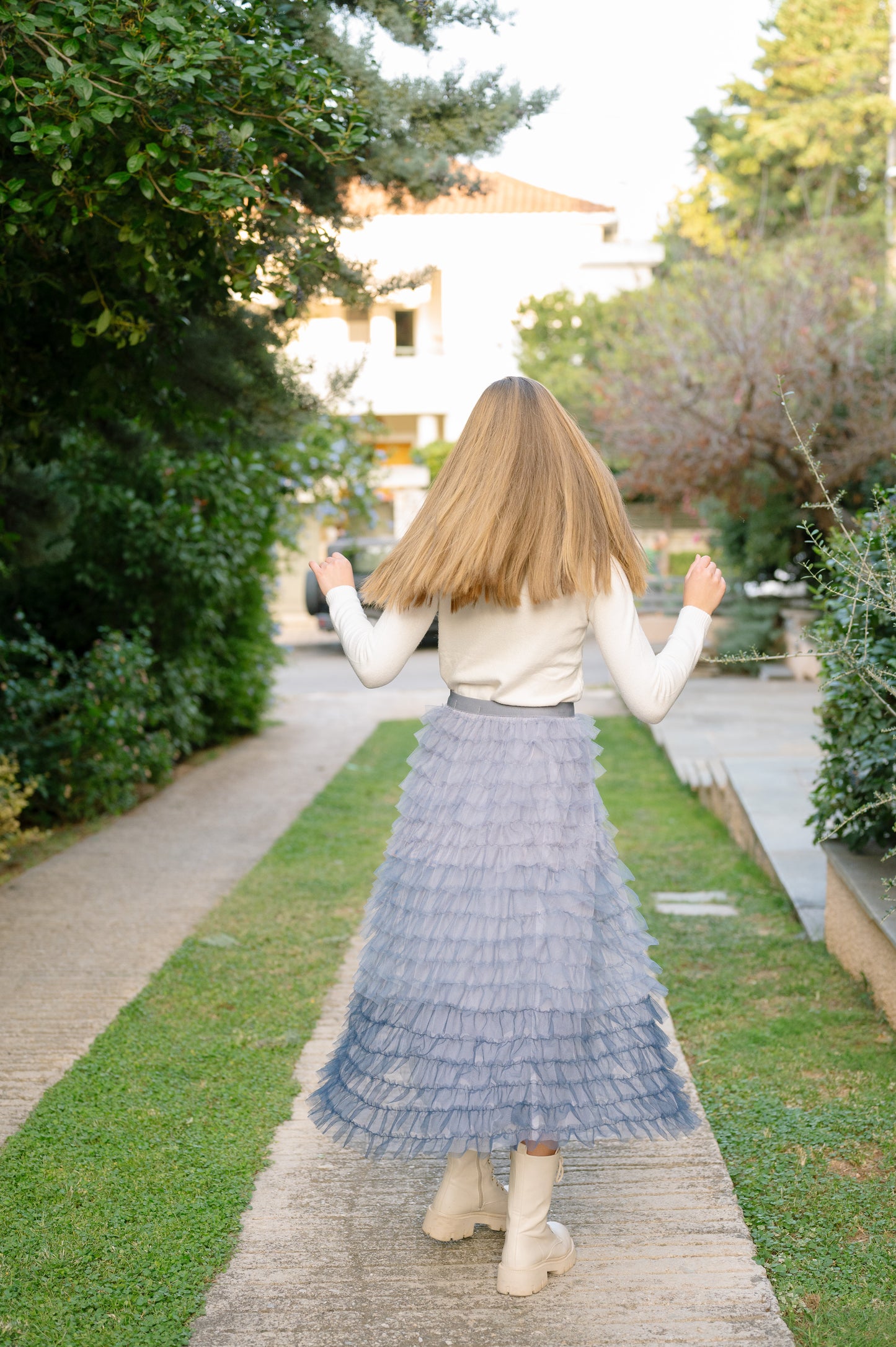 Maxi Skirt With Tulle