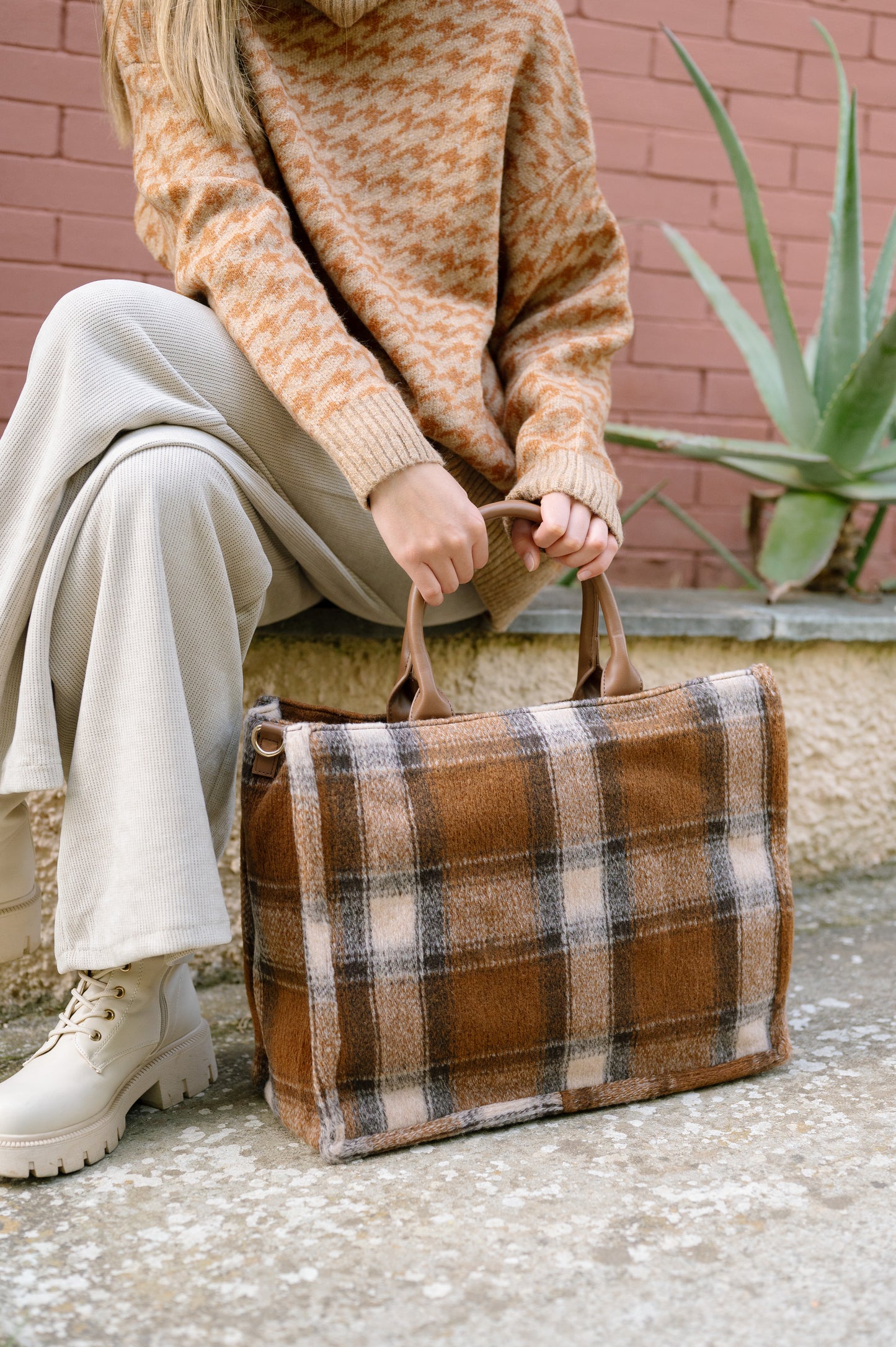 Plaid Tote Bag
