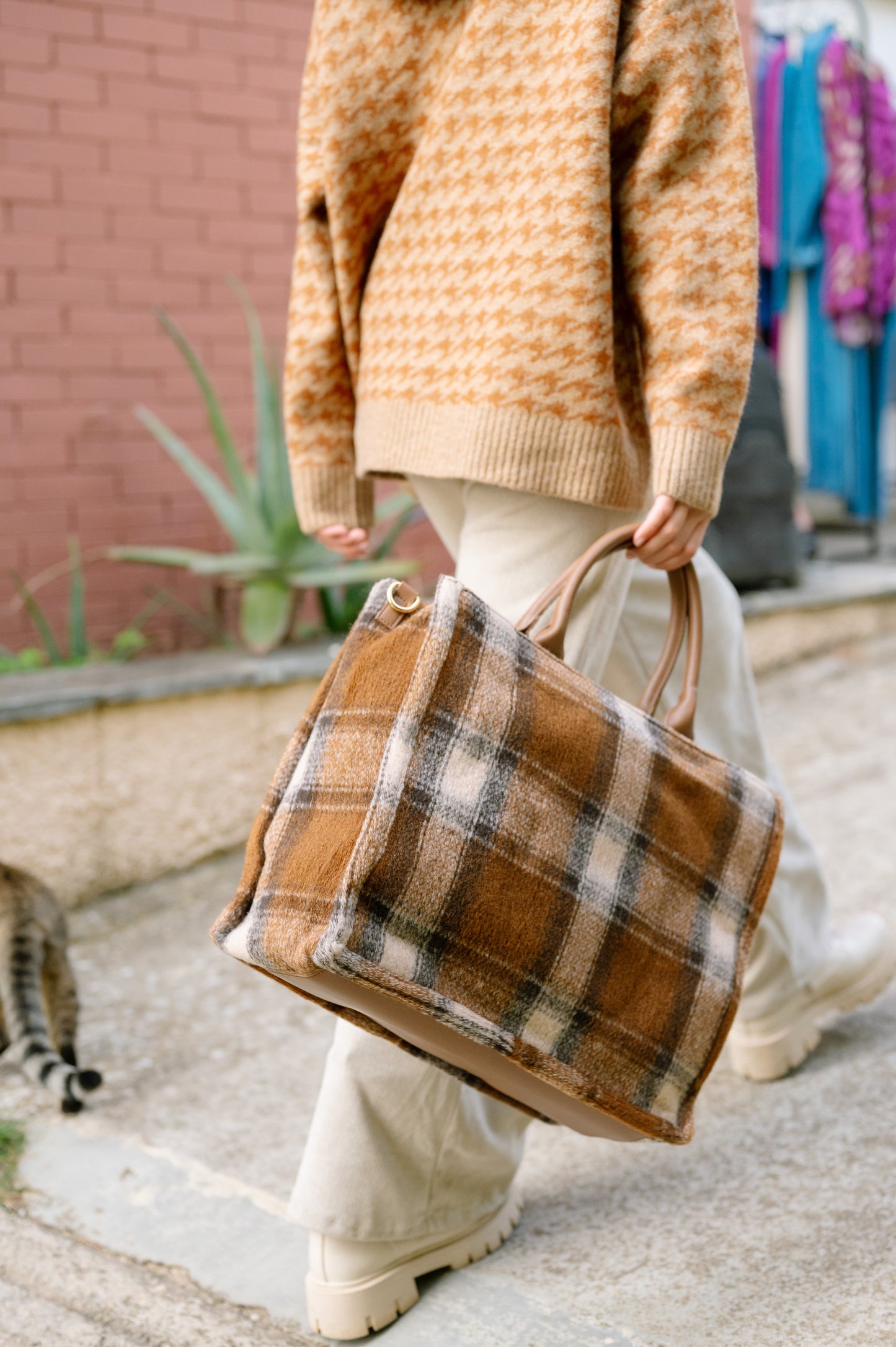 Plaid Tote Bag