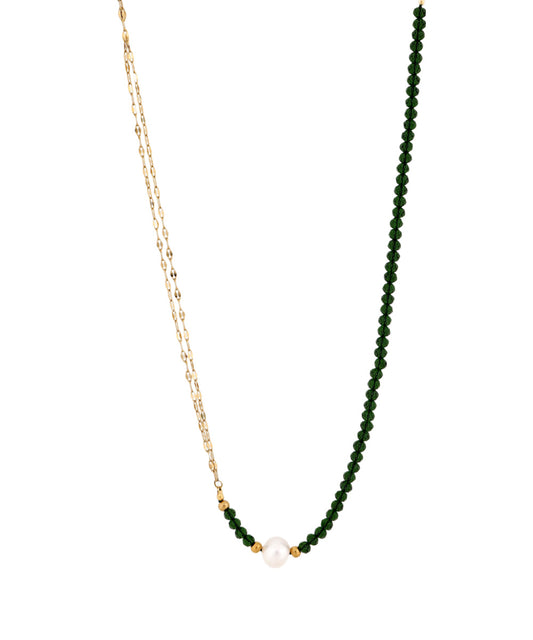 Handmade Steel Necklace - Green