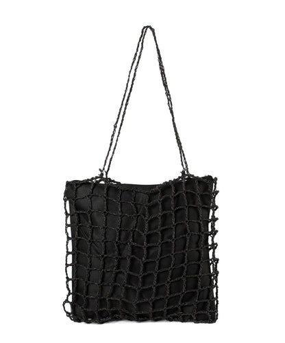 Knitted Shoulder Bag - Black