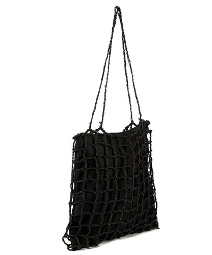 Knitted Shoulder Bag - Black