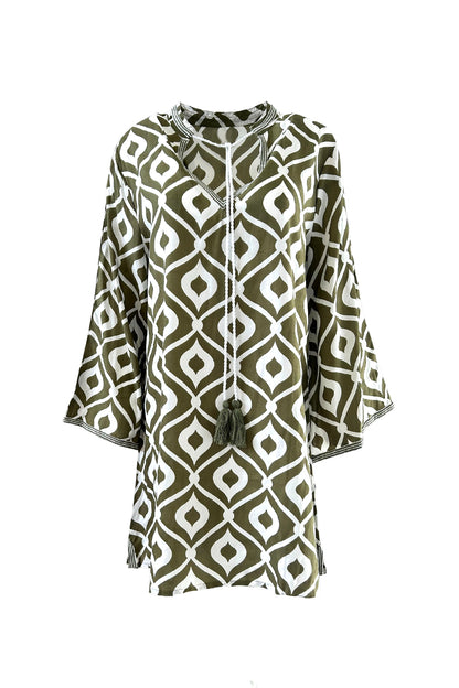 PAMALICAN MINI KAFTAN - 60000785-21 - KHAKI