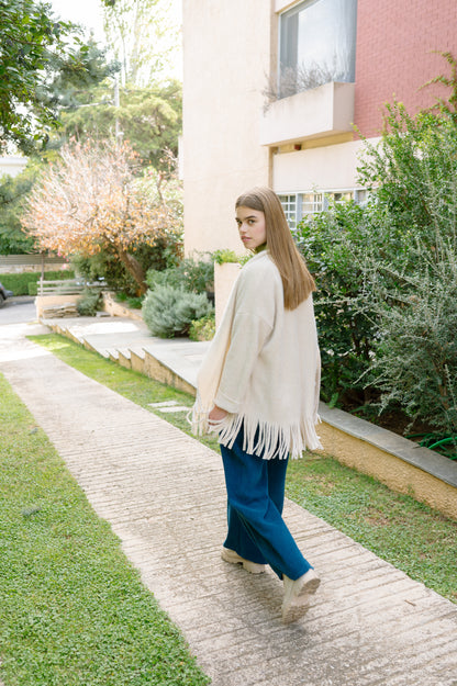 Soft-Τouch Cardigan with Frills