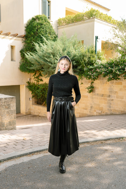 Maxi Leather Skirt