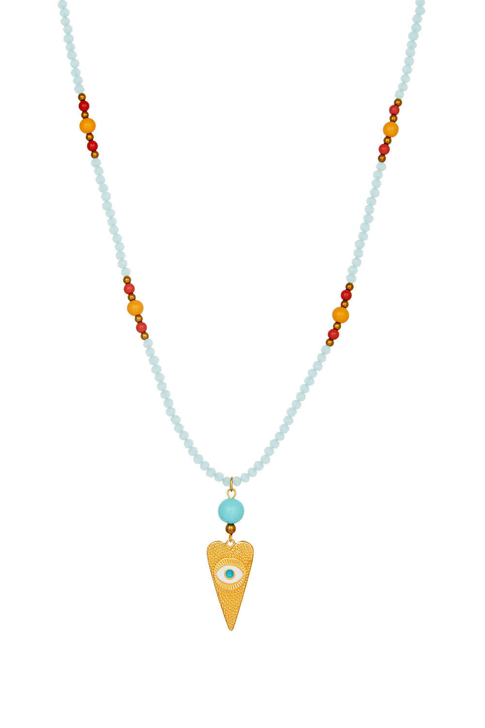 STEEL NECKLACE - 48000832-12 - TURQUOISE