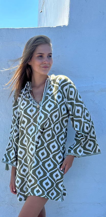 PAMALICAN MINI KAFTAN - 60000785-21 - KHAKI